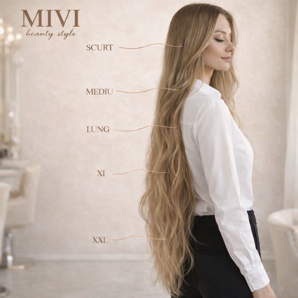 Ghid orientativ pentru lungimea și categoria de preț a părului